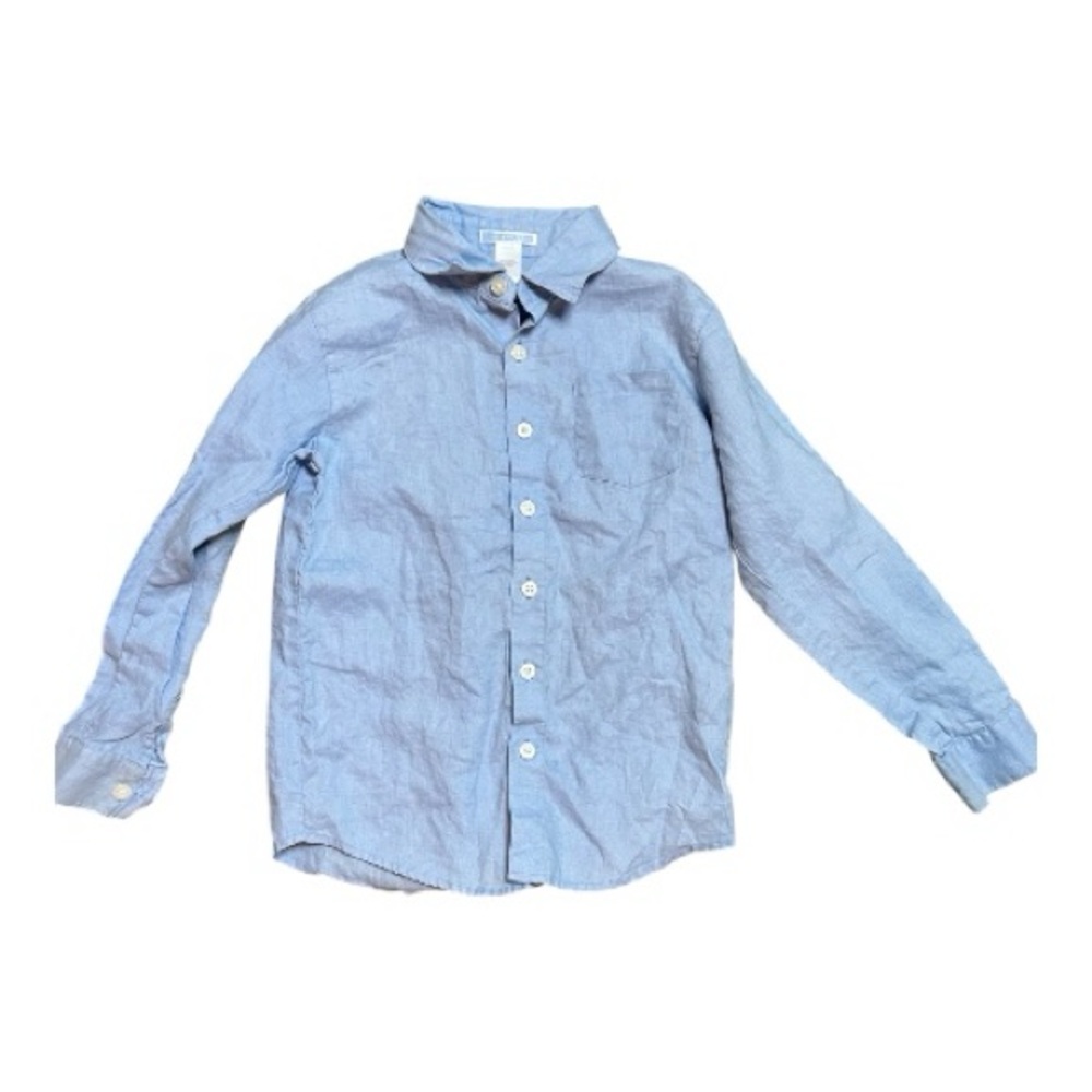 Janie and Jack Boys Light Blue Long Sleeve Button Down 8